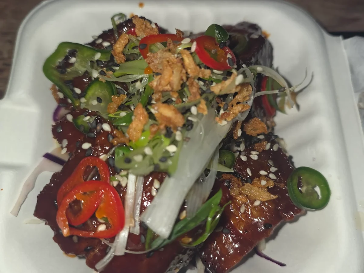 Chef preparing premium street food